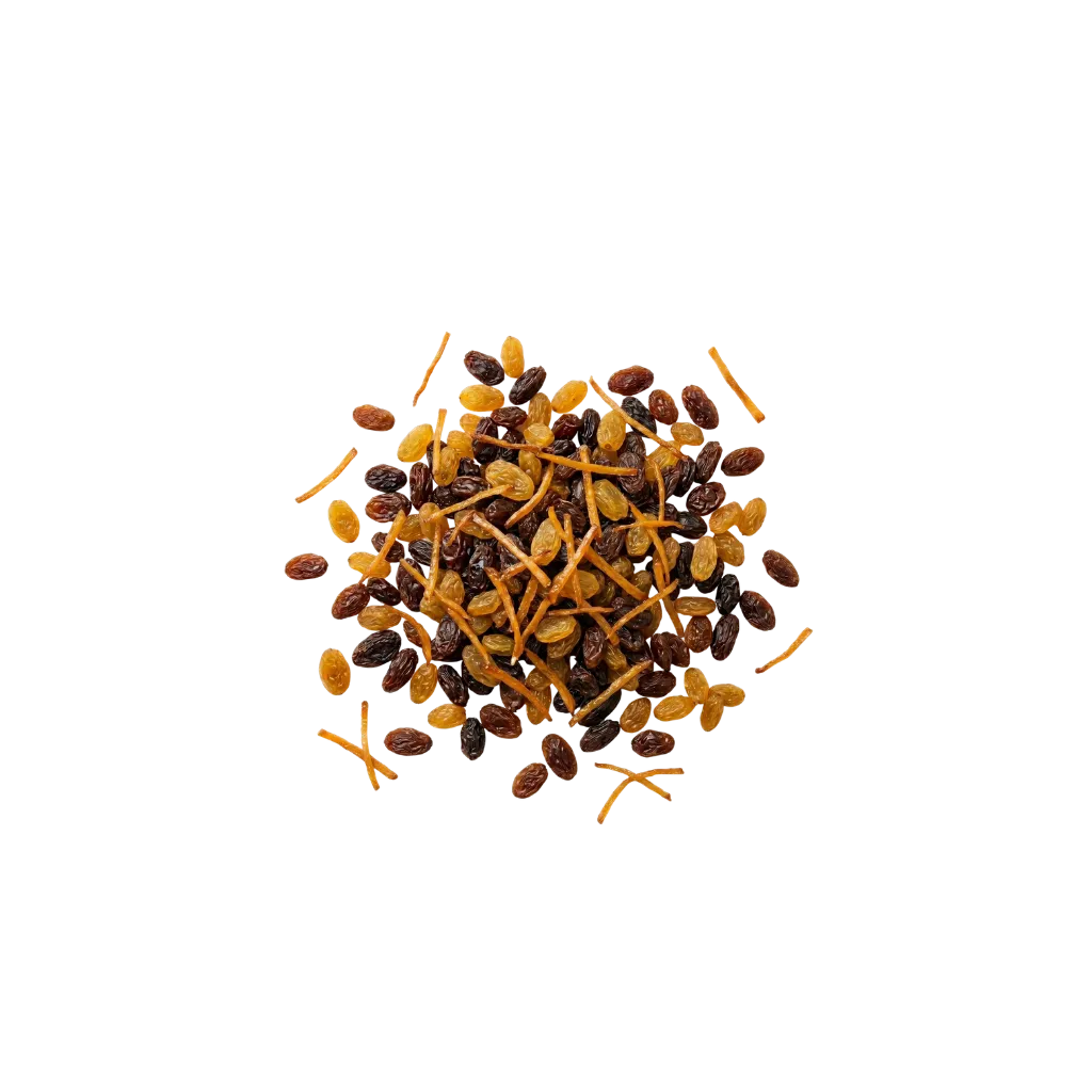 Sweet Afghan Golden Raisins and Almond Topping